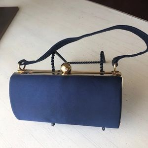 La Regale Royal Blue Hard Case Clutch